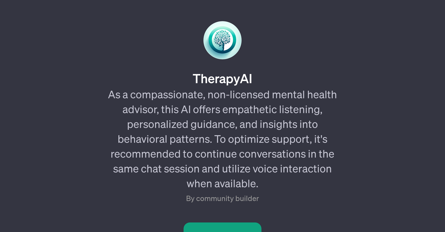 TherapyAI website