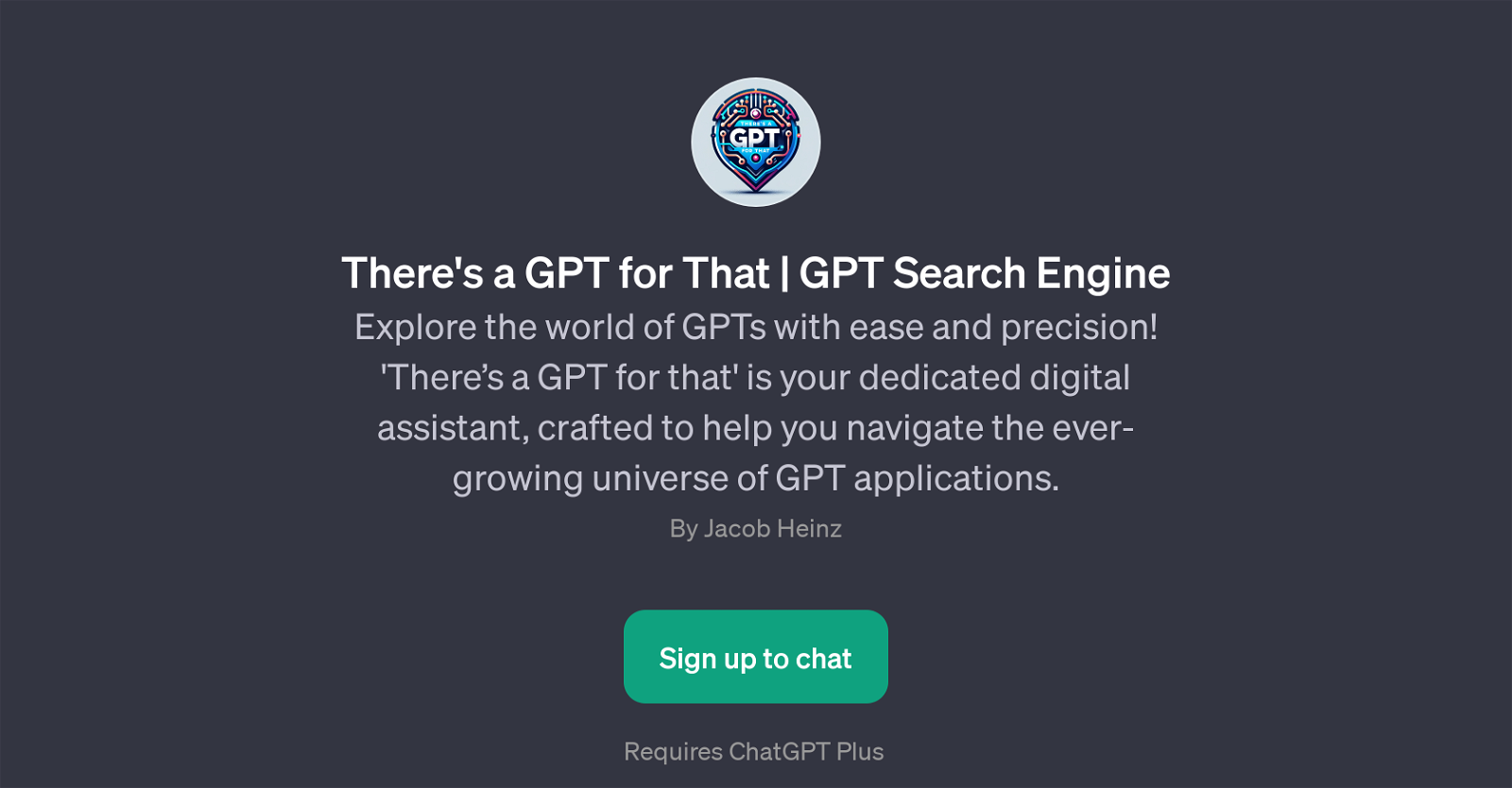 There's a GPT for That | GPT Search Engine website