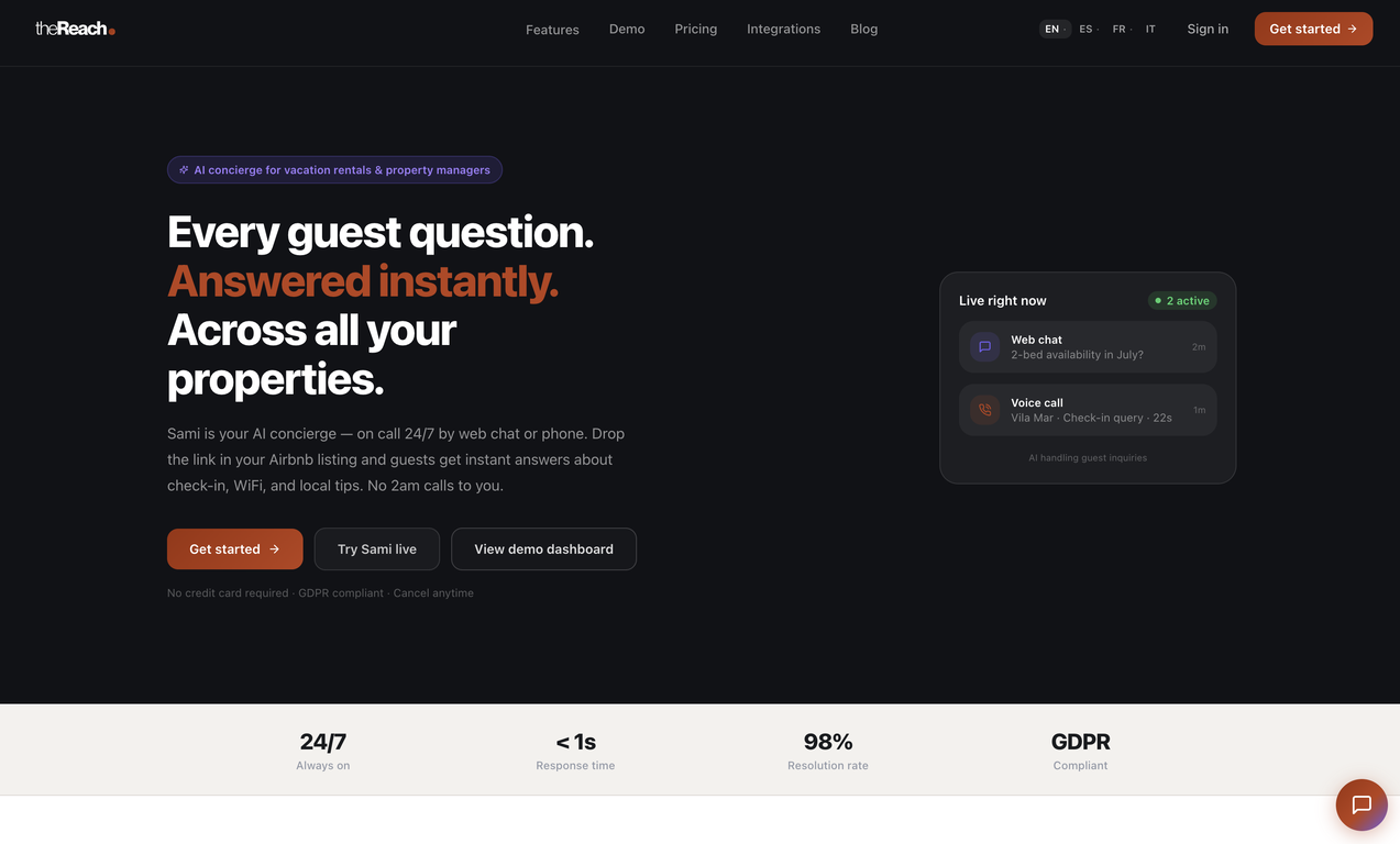 TheReach.ai website