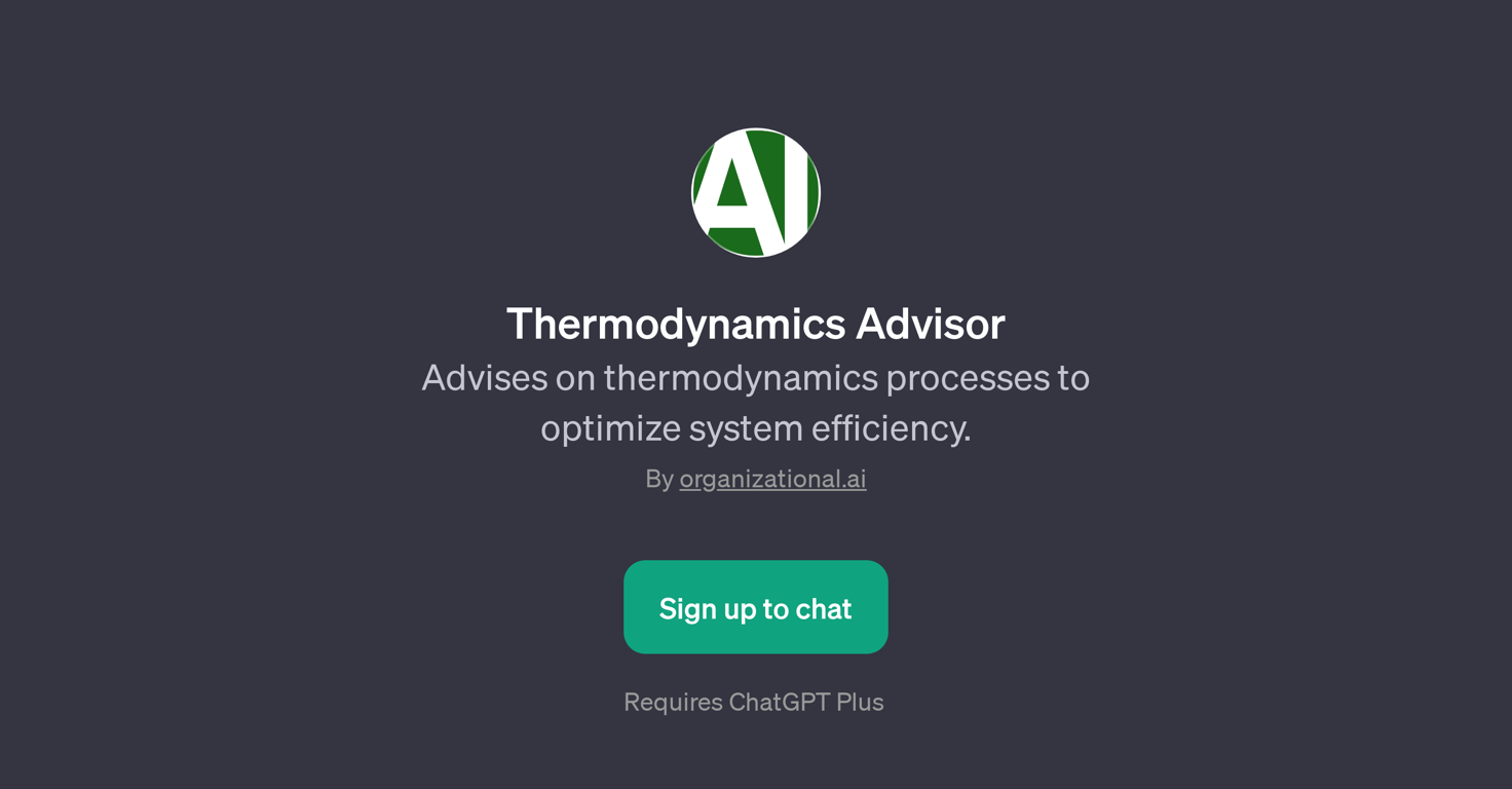 Thermodynamics Advisor website