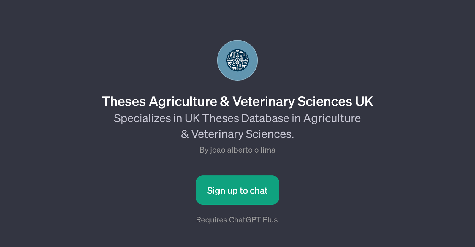Theses Agriculture & Veterinary Sciences UK website