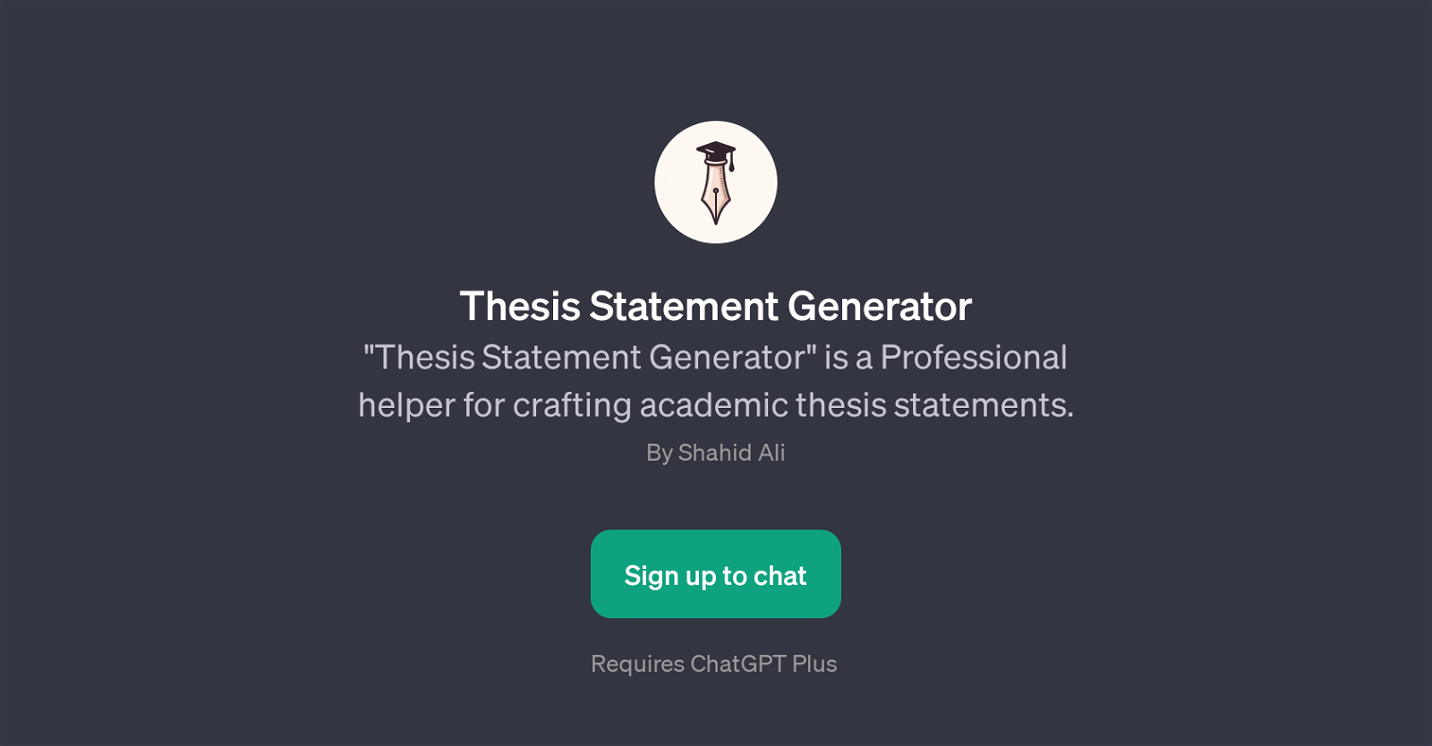 Thesis Statement Generator website