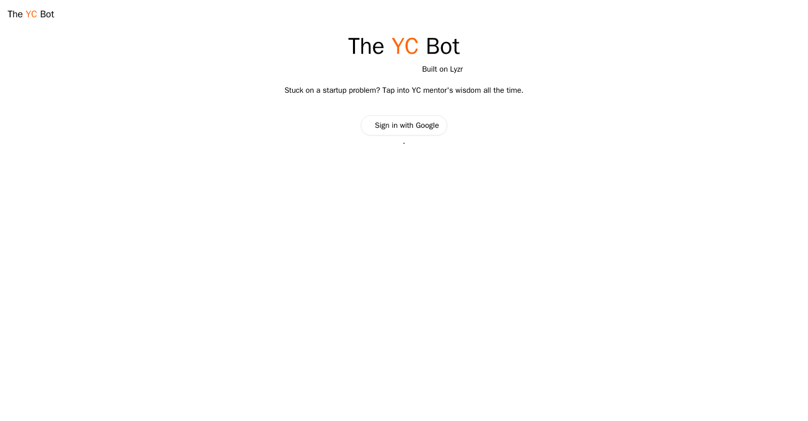 TheYCBot website