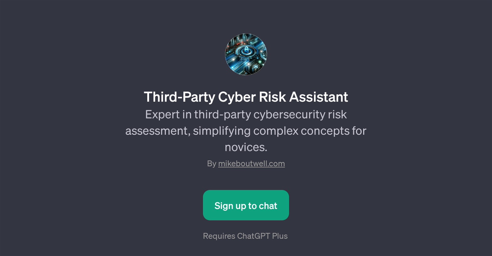 Third-Party Cyber Risk Assistant website