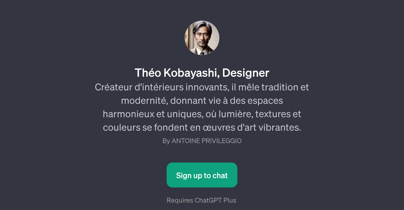 Tho Kobayashi, Designer GPT website