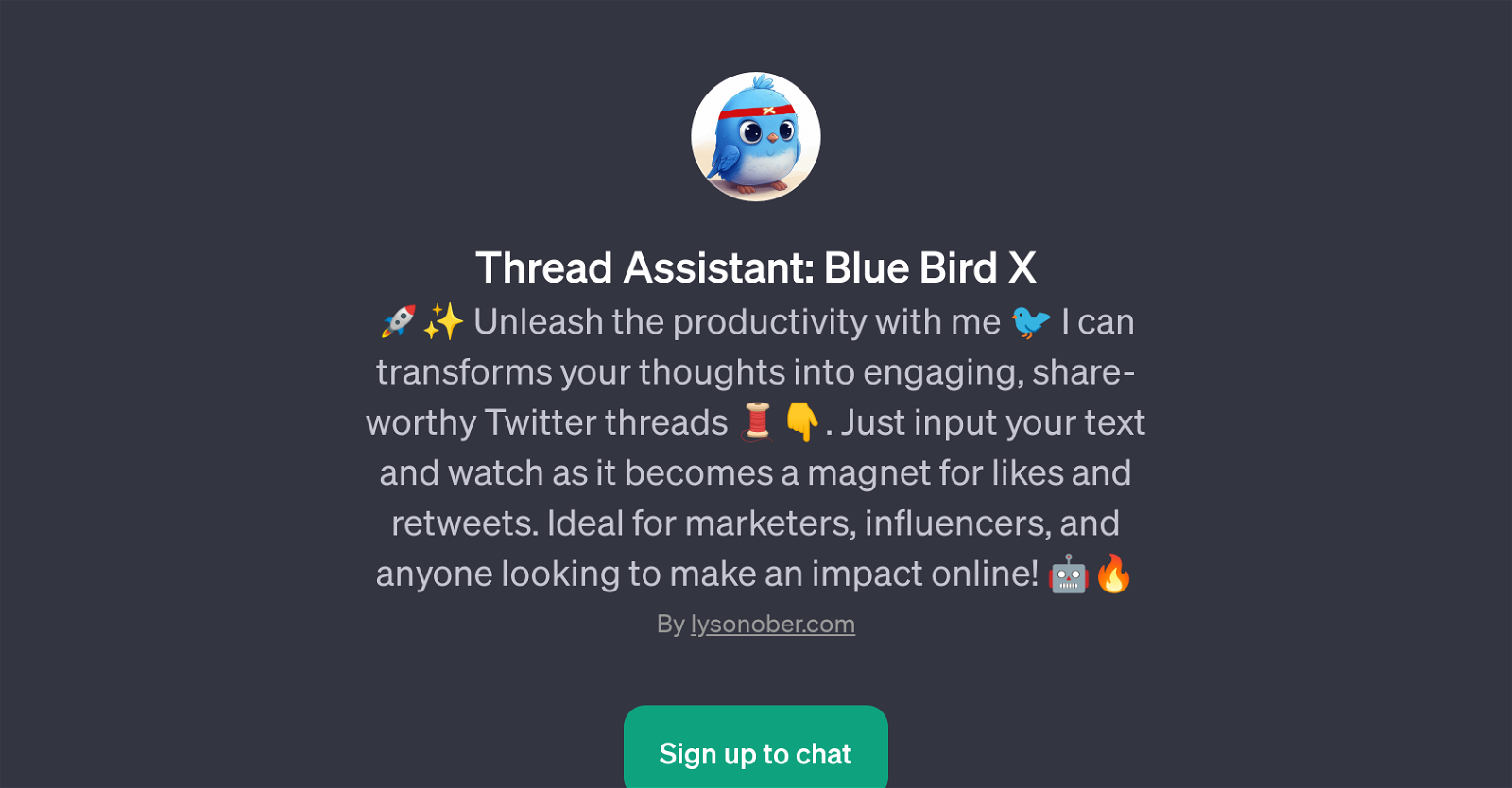 Thread Assistant: Blue Bird X website