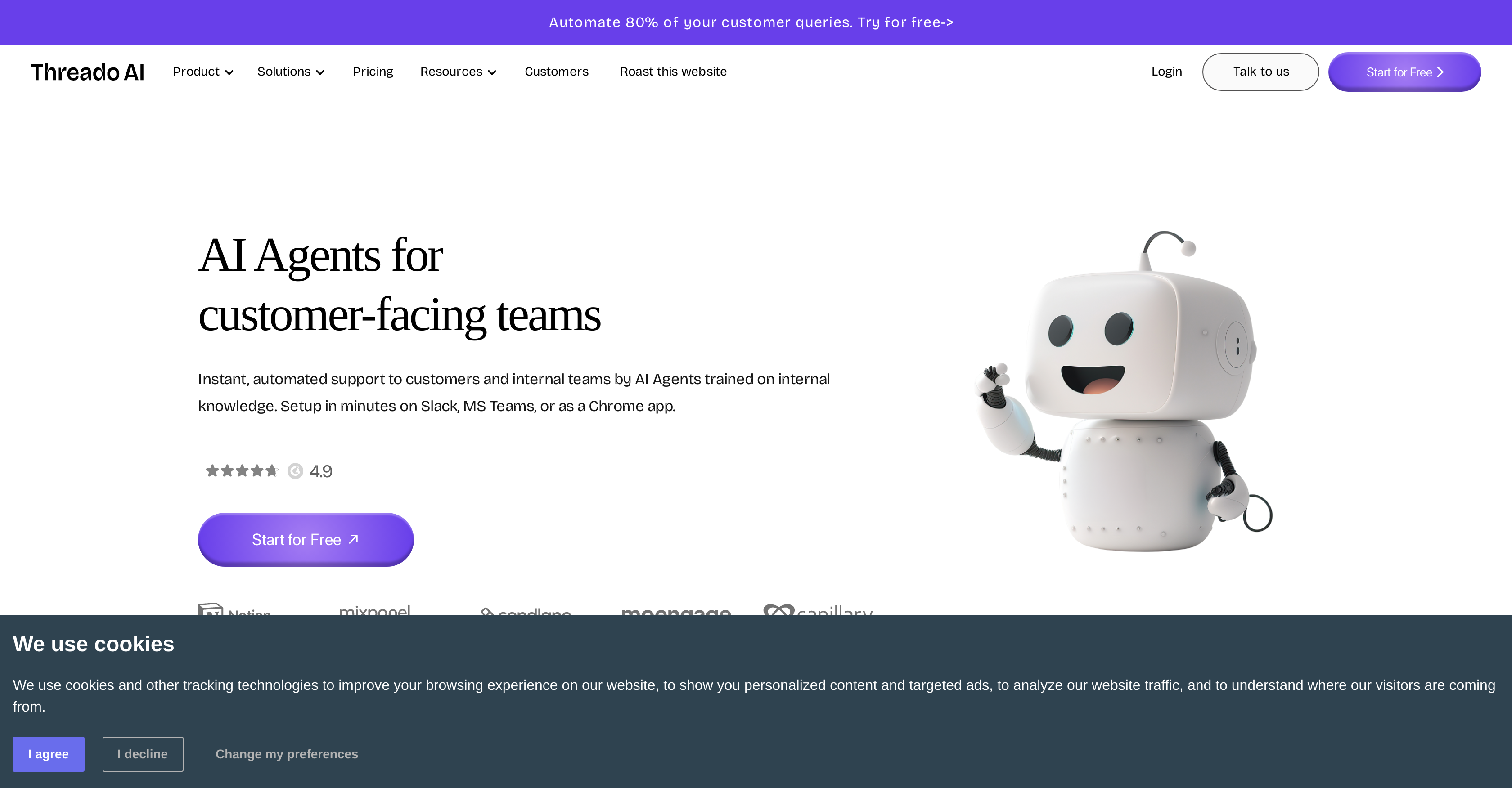 Threado AI - AI Tool For Customer support