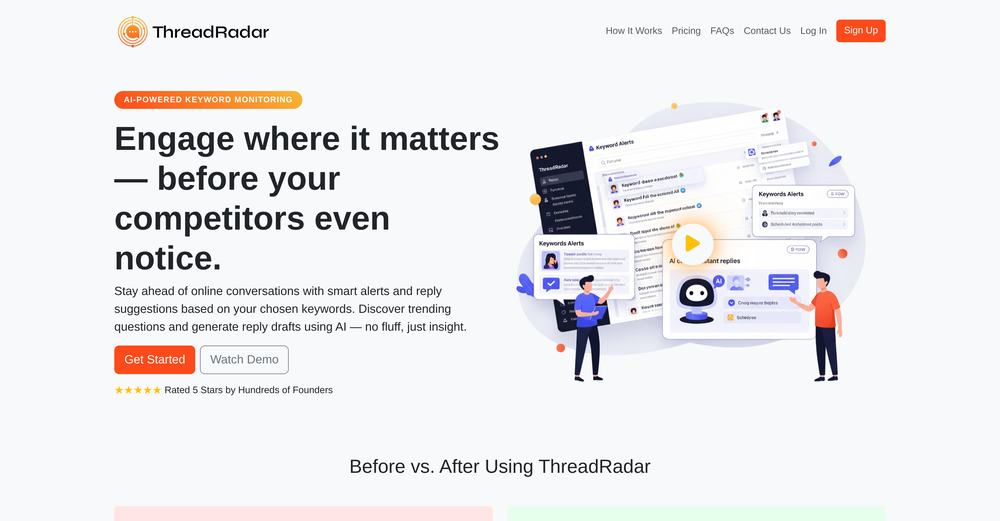 ThreadRadar website