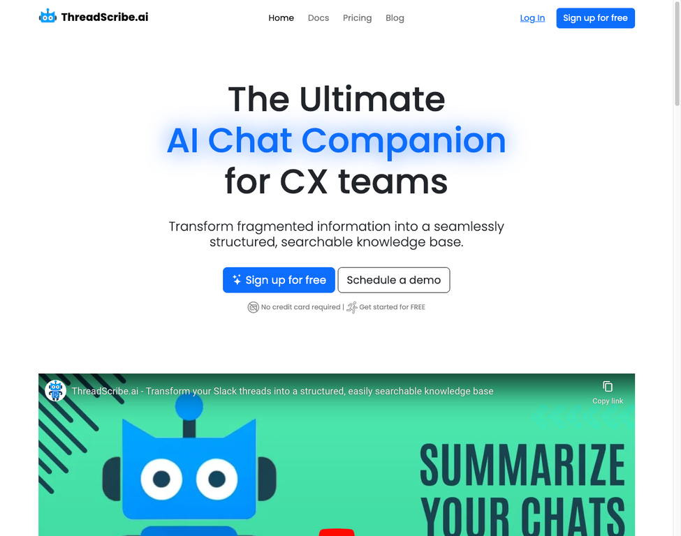 ThreadScribe.ai website