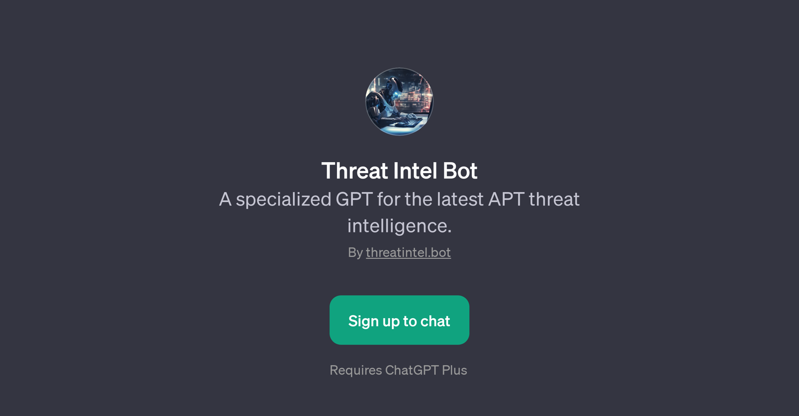 Threat Intel Bot website