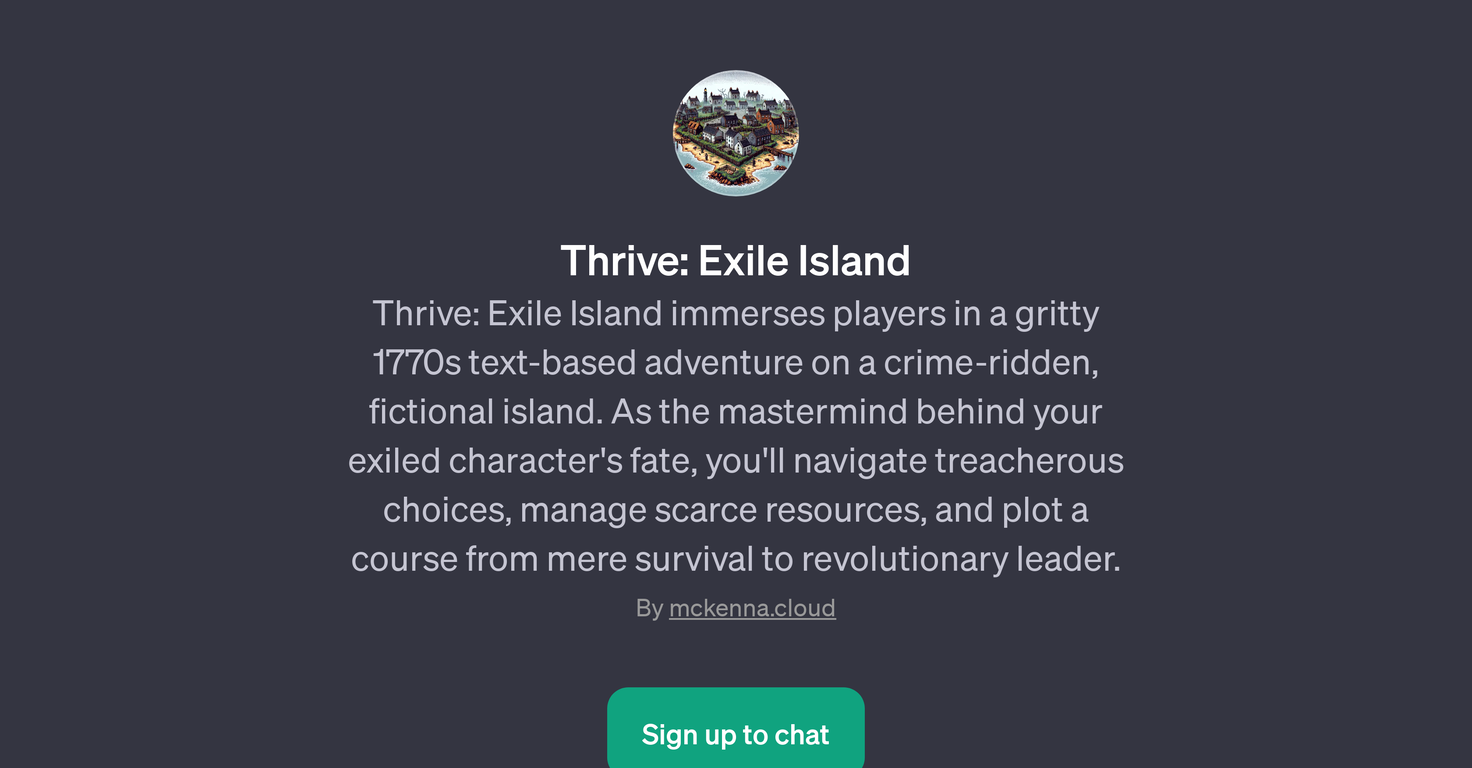 Thrive: Exile Island website