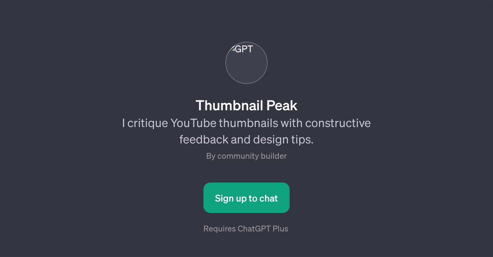 Thumbnail Peak website