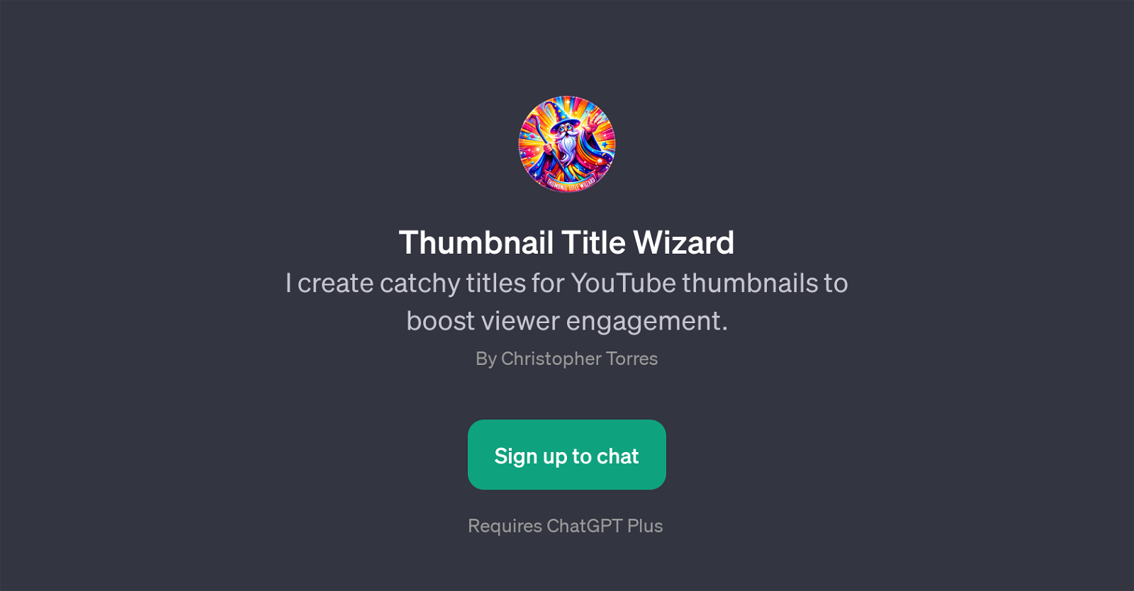 Thumbnail Title Wizard website
