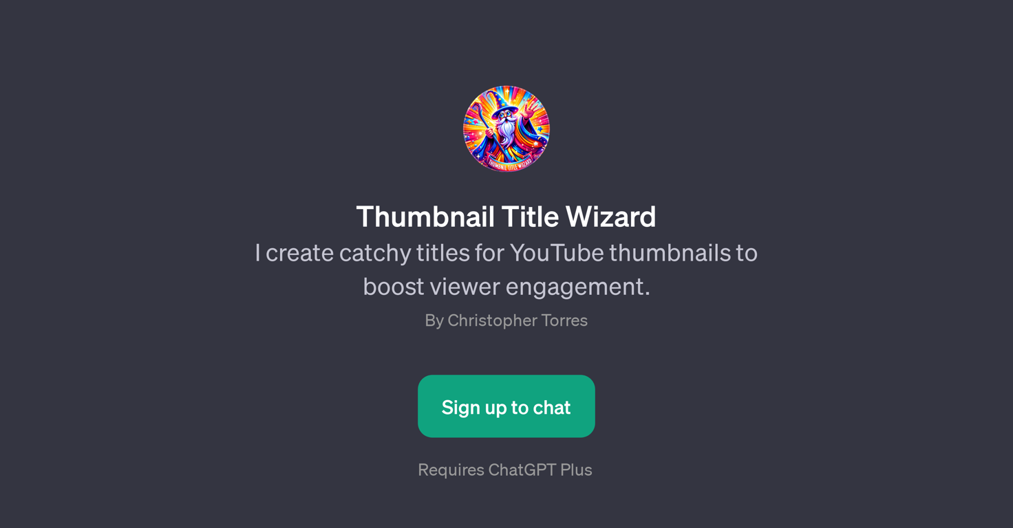 Thumbnail Title Wizard website