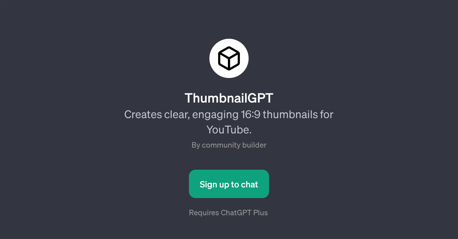 ThumbnailGPT website