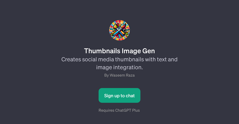 Thumbnails Image Gen website
