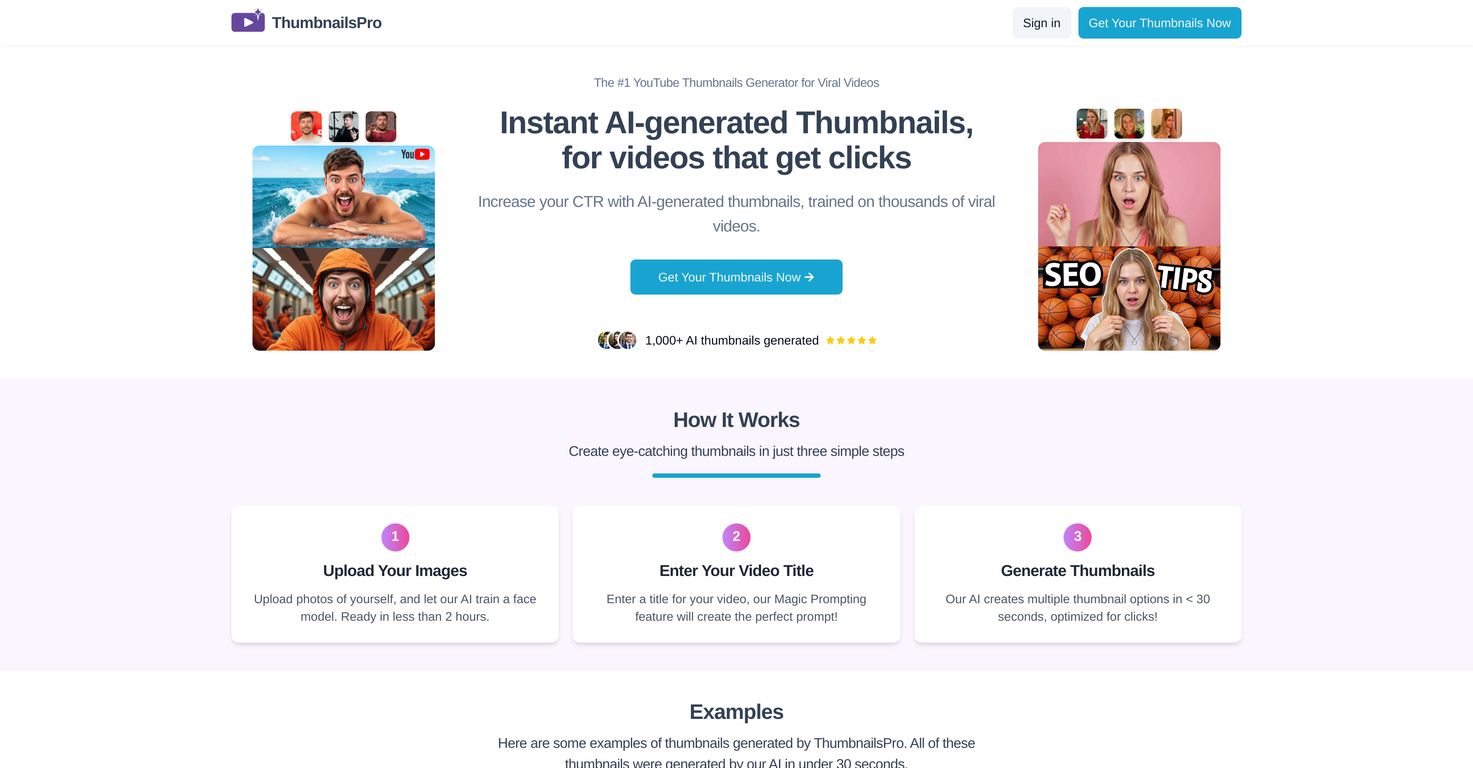 ThumbnailsPro website