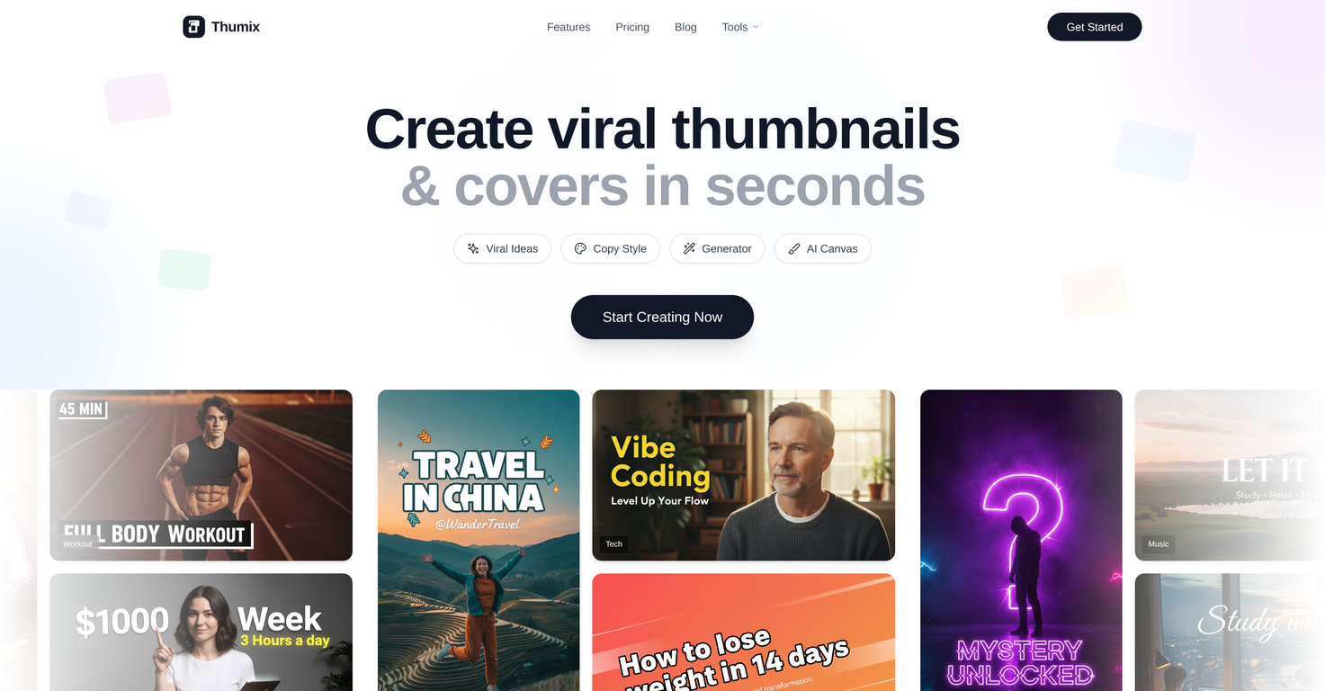 Thumix AI website