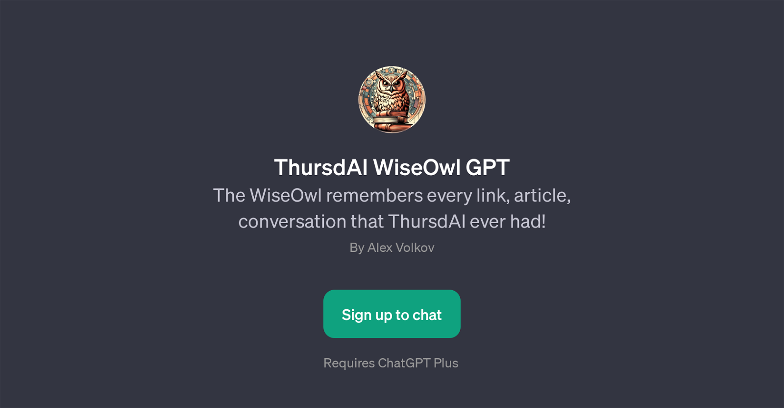 ThursdAI WiseOwl GPT website