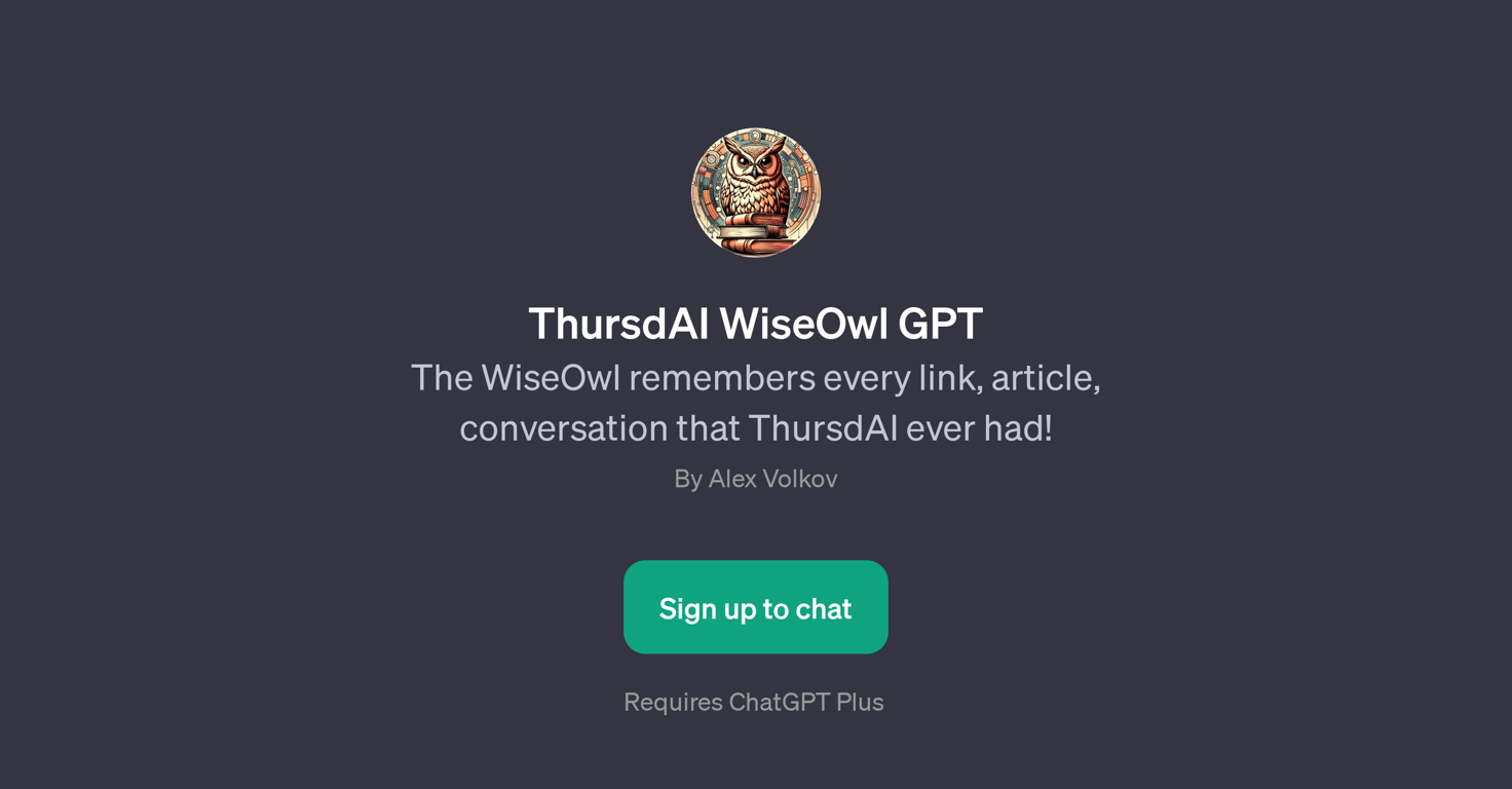 ThursdAI WiseOwl GPT website