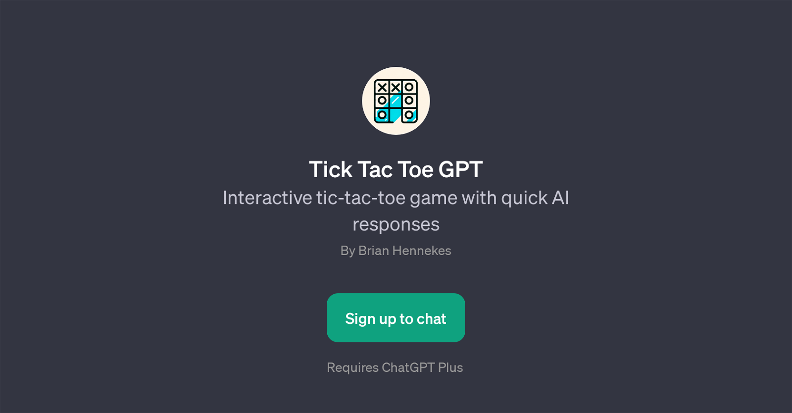 Tick Tac Toe GPT website