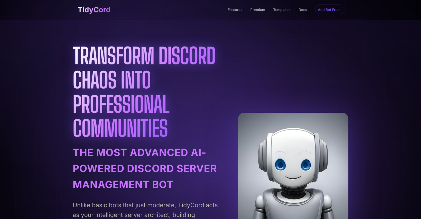 TidyCord website