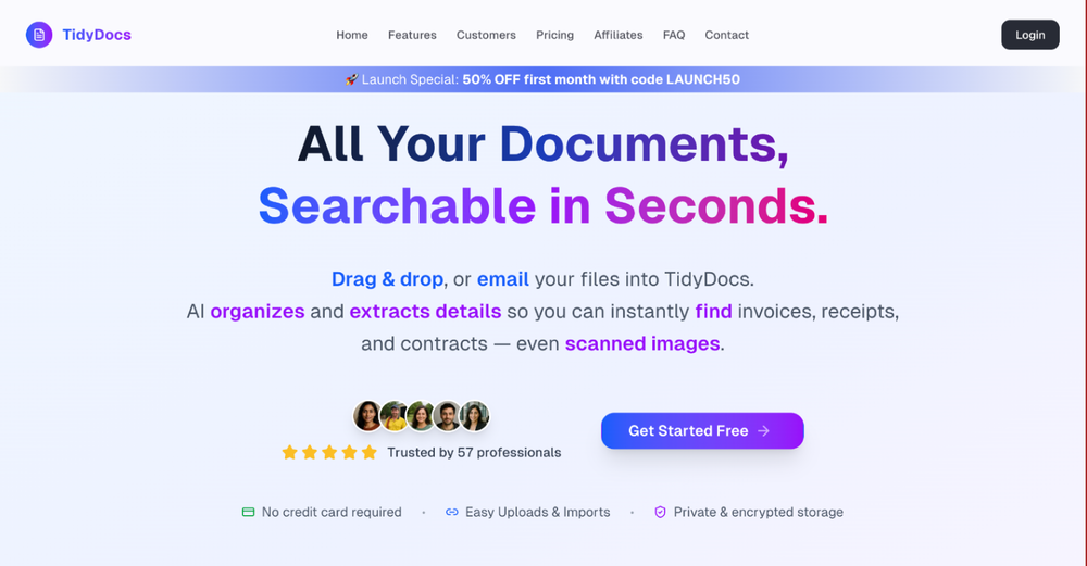 TidyDocs website