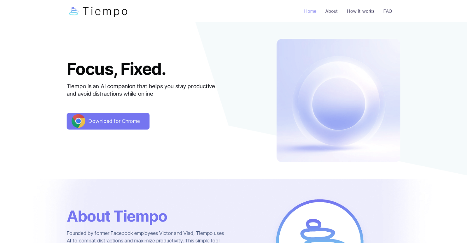 Tiempo website
