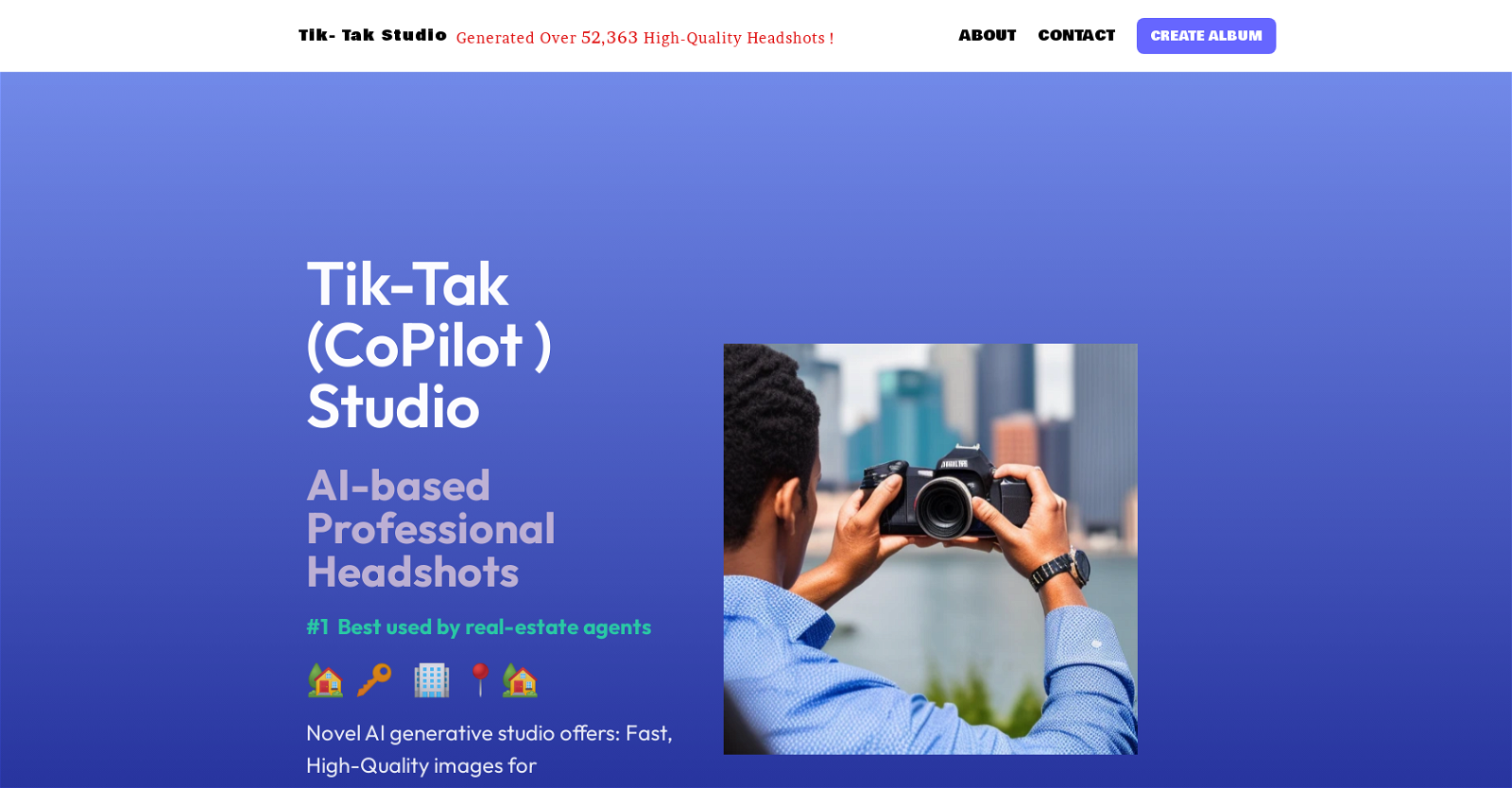 Tiktak (co-pilot) studio website