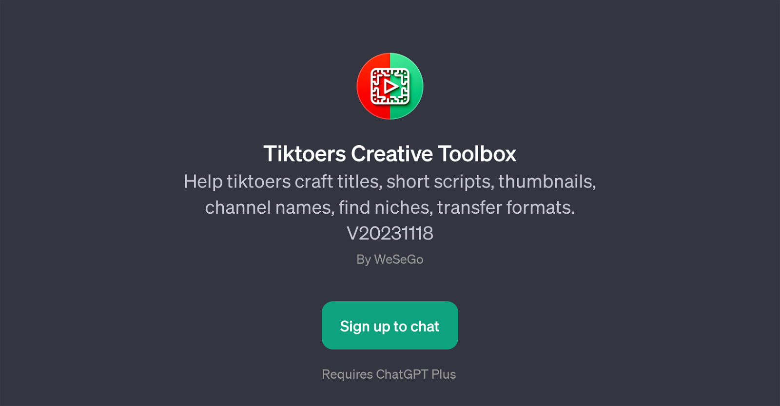 Tiktoers Creative Toolbox website