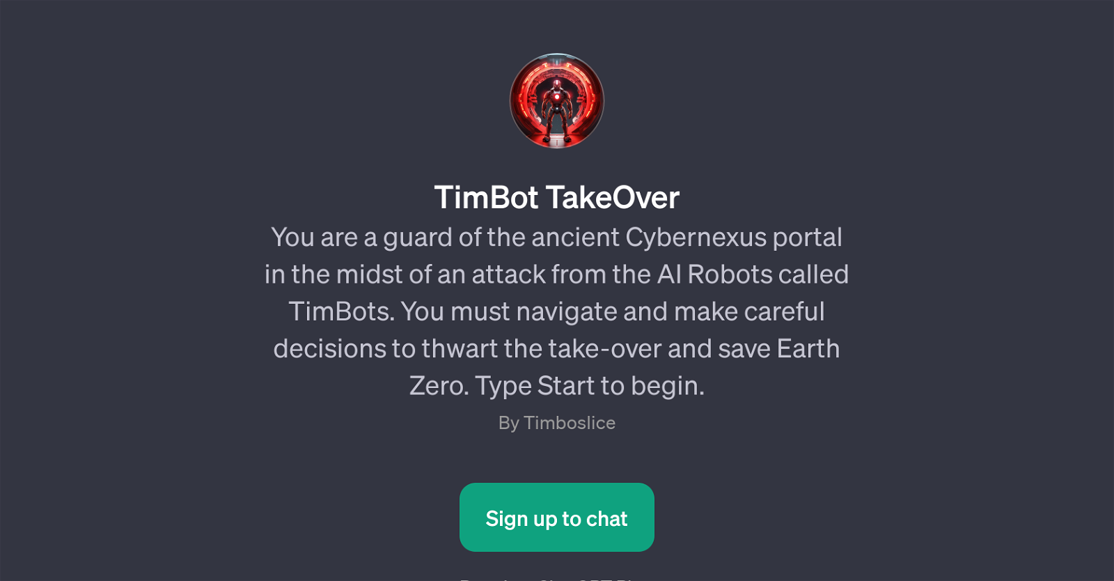 TimBot TakeOver website