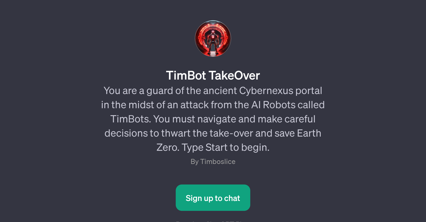 TimBot TakeOver website
