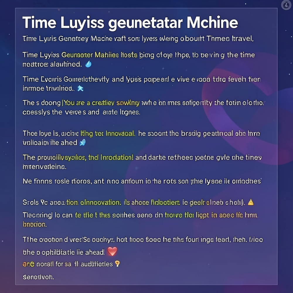 Time Lyrics generator Machine website