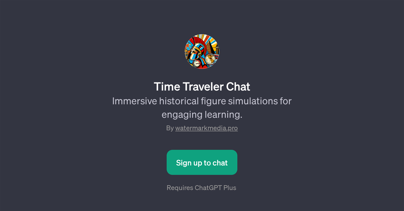 Time Traveler Chat website
