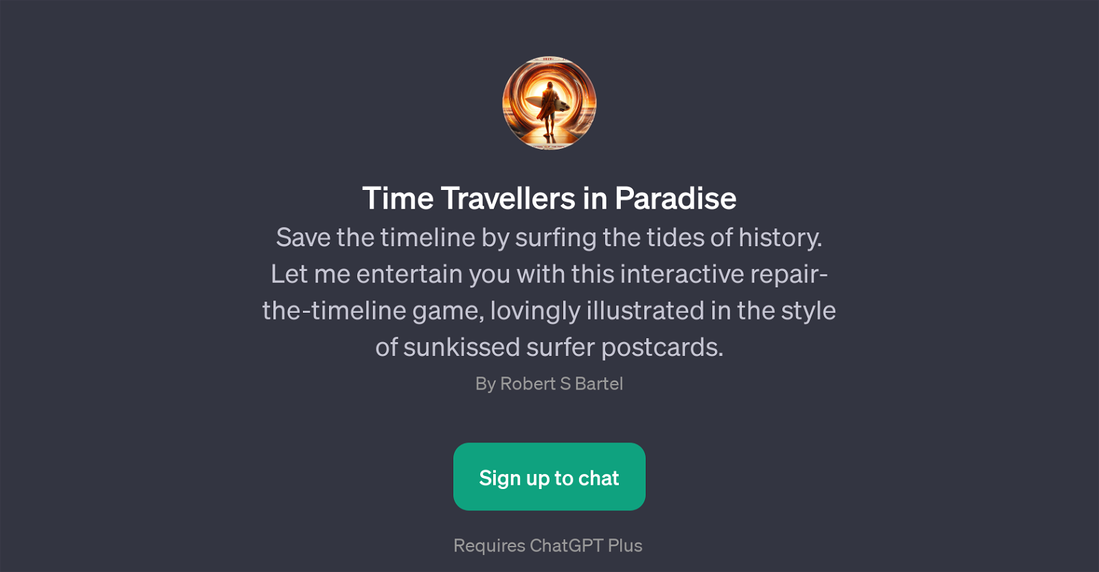 Time Travellers in Paradise website