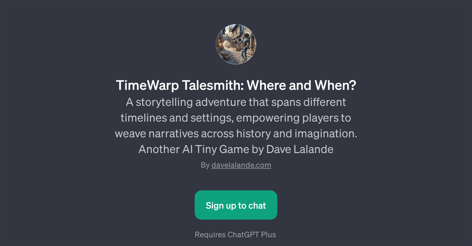 TimeWarp Talesmith: Where and When? website