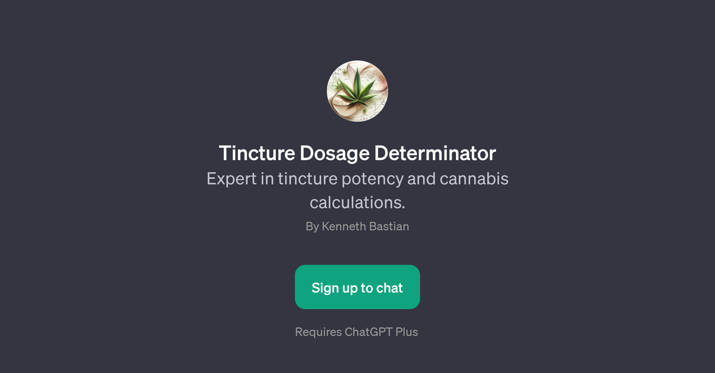 Tincture Dosage Determinator website