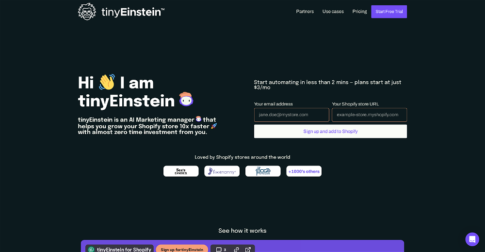 TinyEinstein website