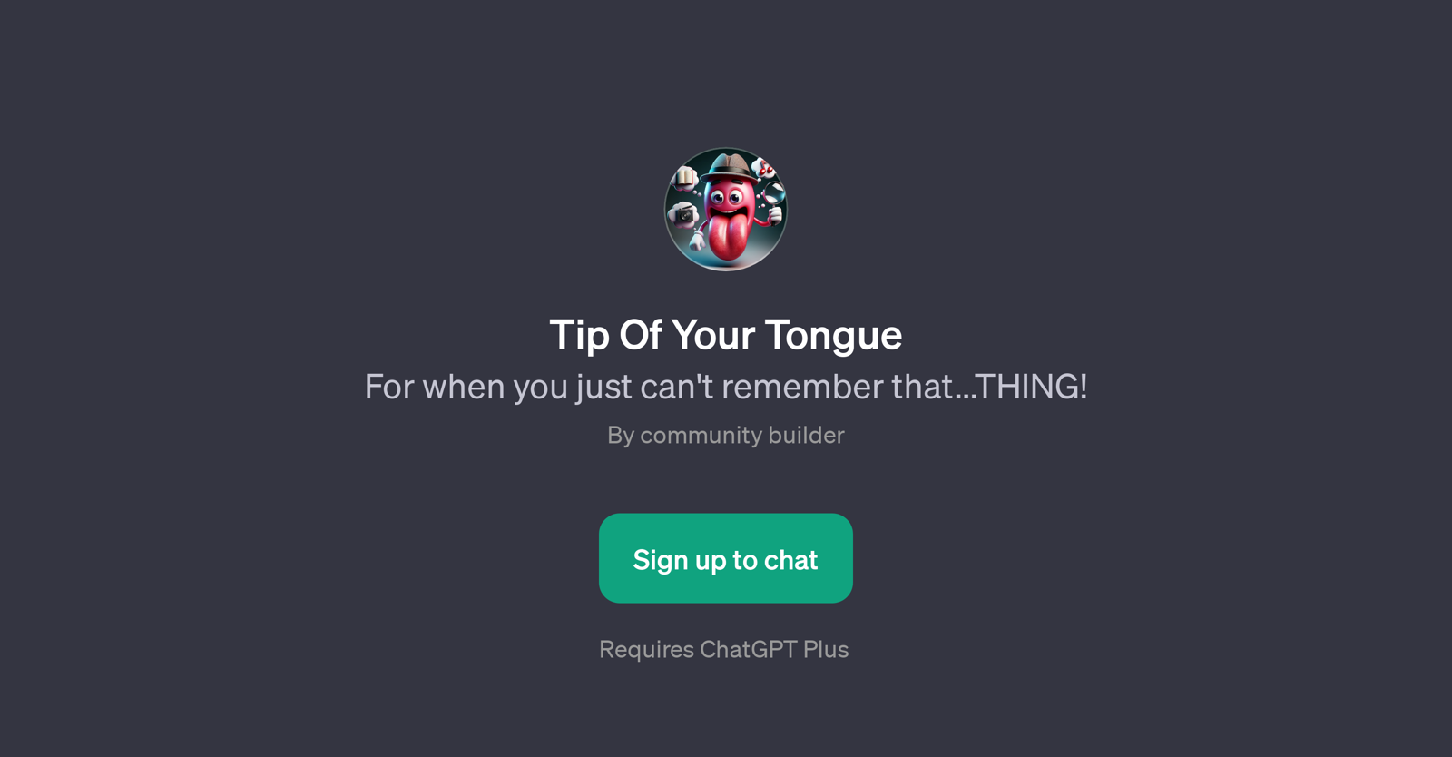 Tip Of Your Tongue website