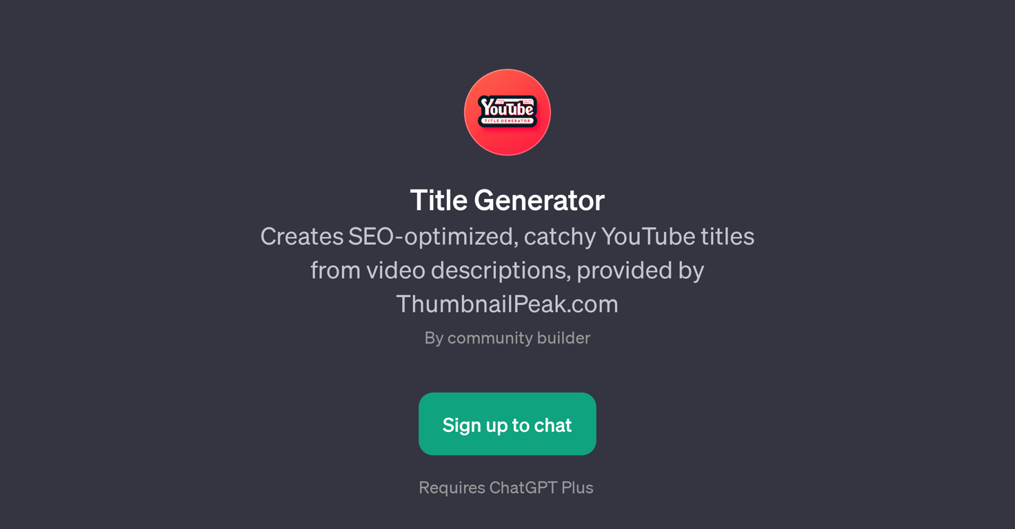 Title Generator website