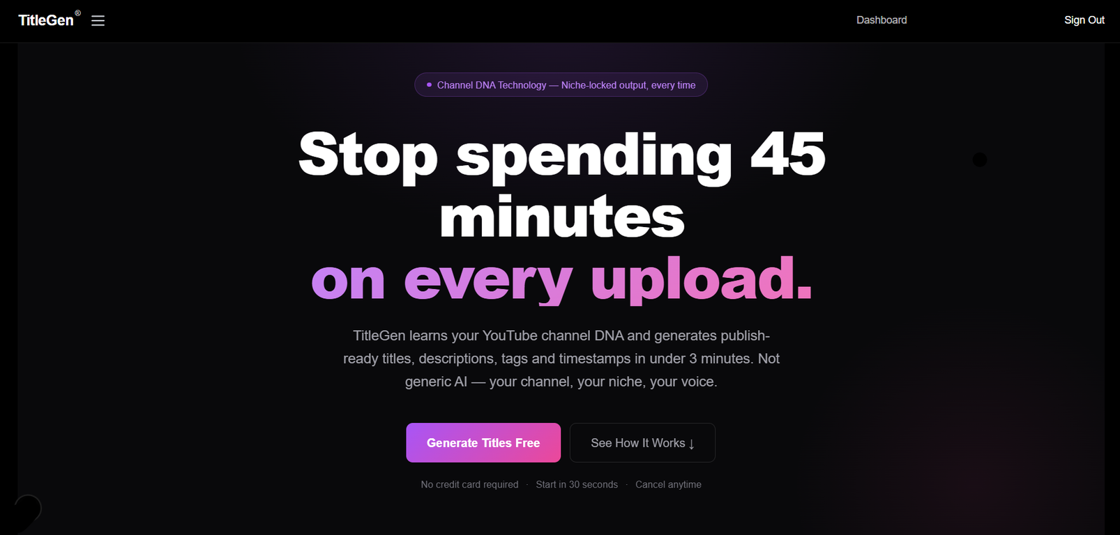 TitleGen website