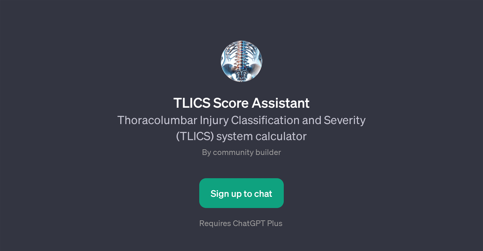TLICS Score Assistant website