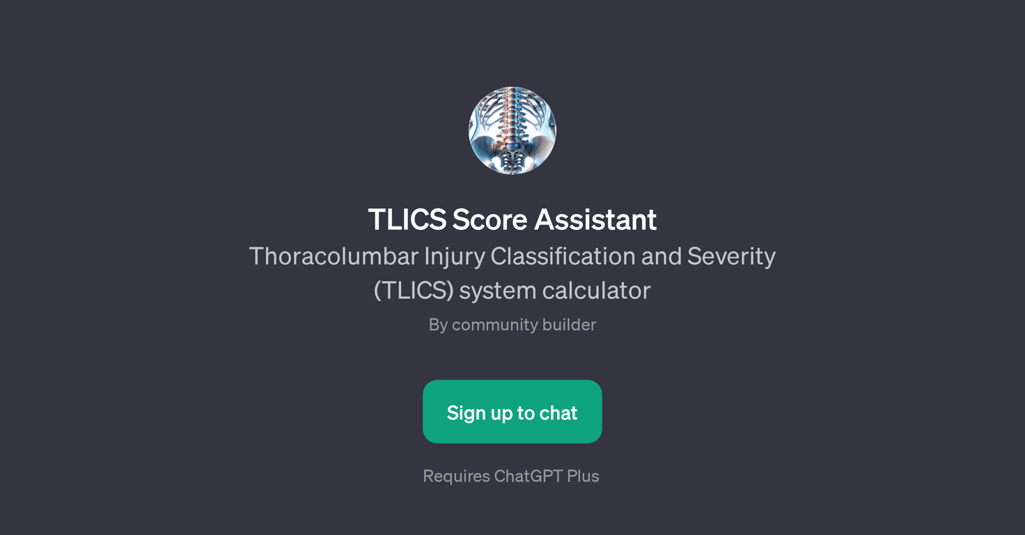 TLICS Score Assistant website