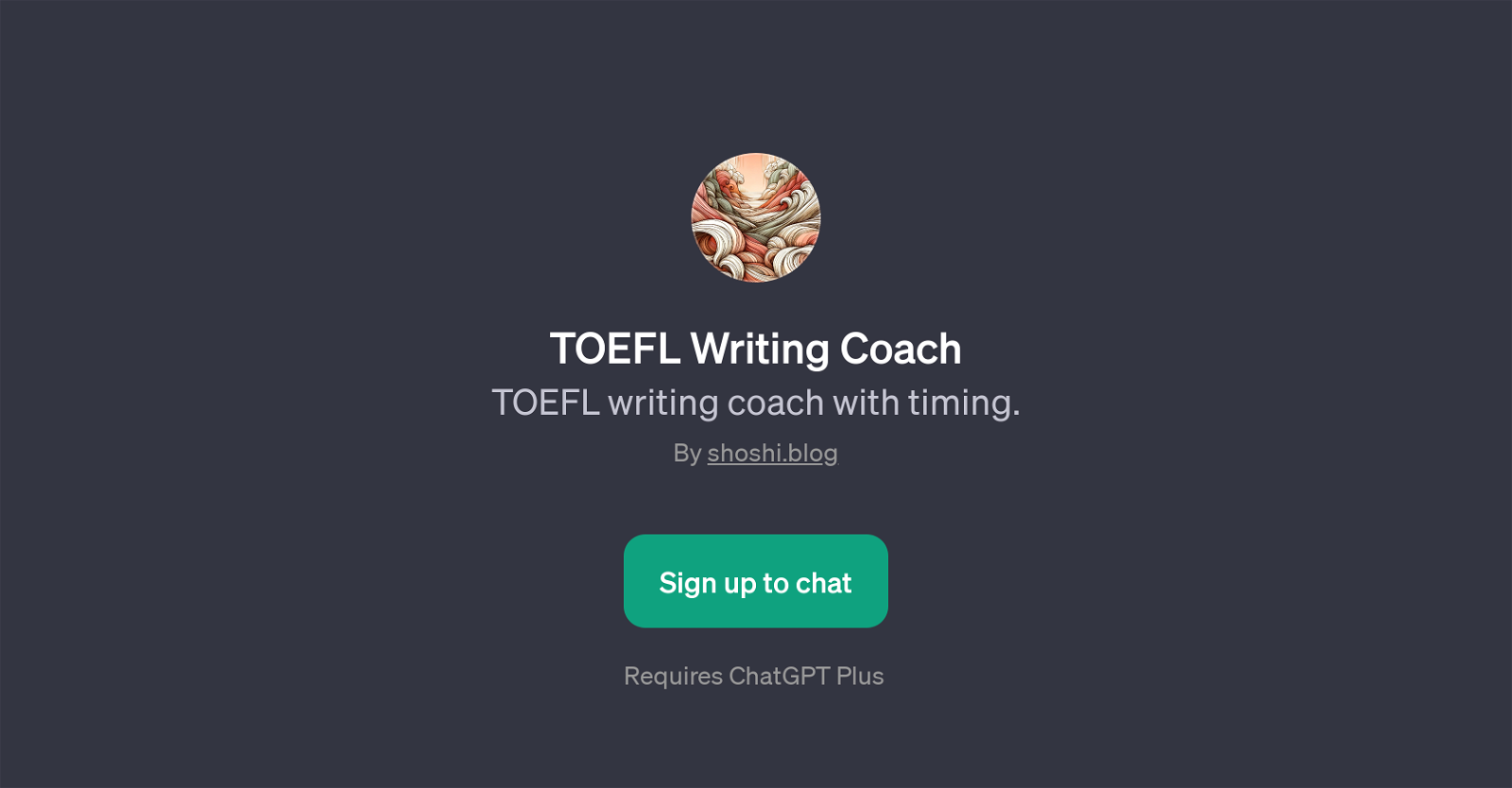 TOEFL Writing Coach website