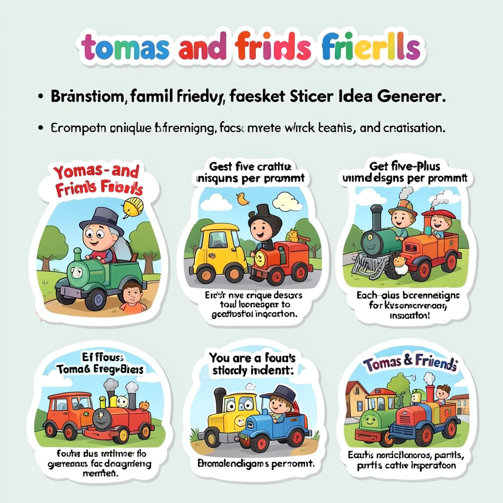 tomas and friends sticer idea gener website