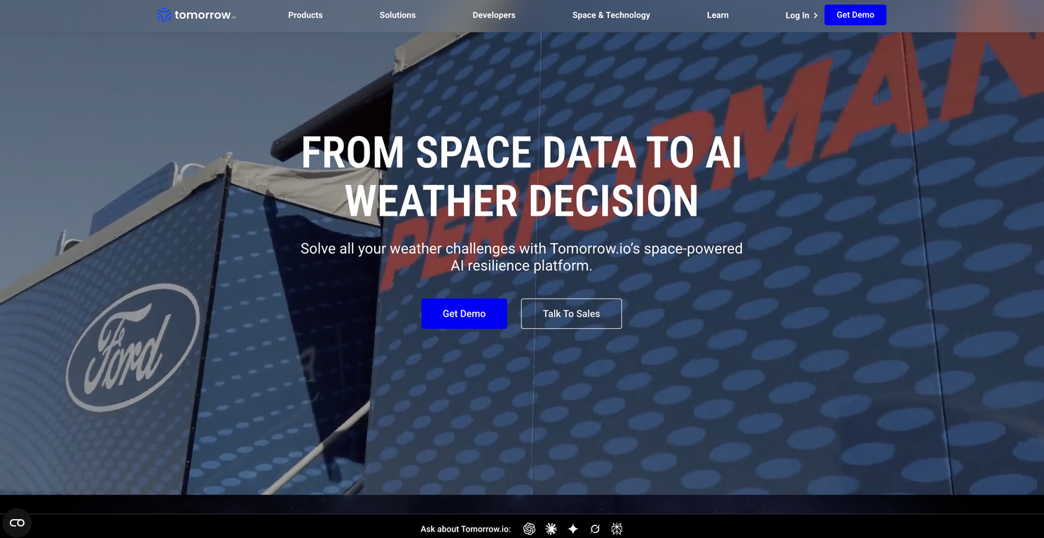 Tomorrow.io website