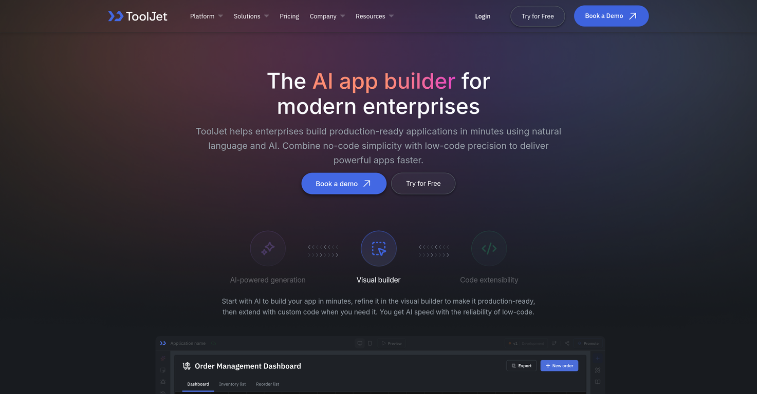 ToolJet website