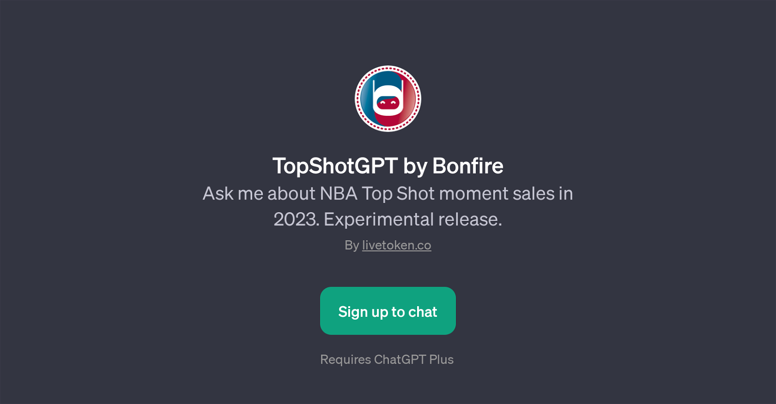 TopShotGPT by Bonfire website
