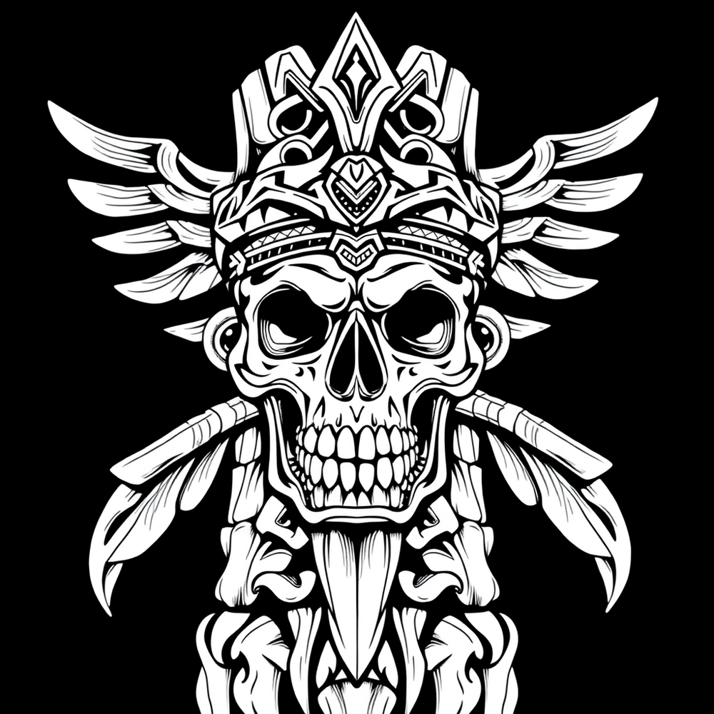 totems of coloring skulls website