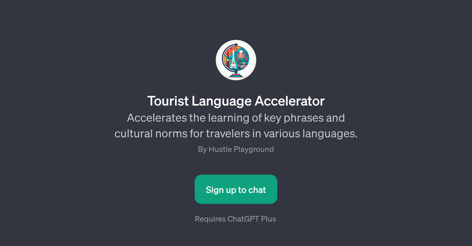 Tourist Language Accelerator website